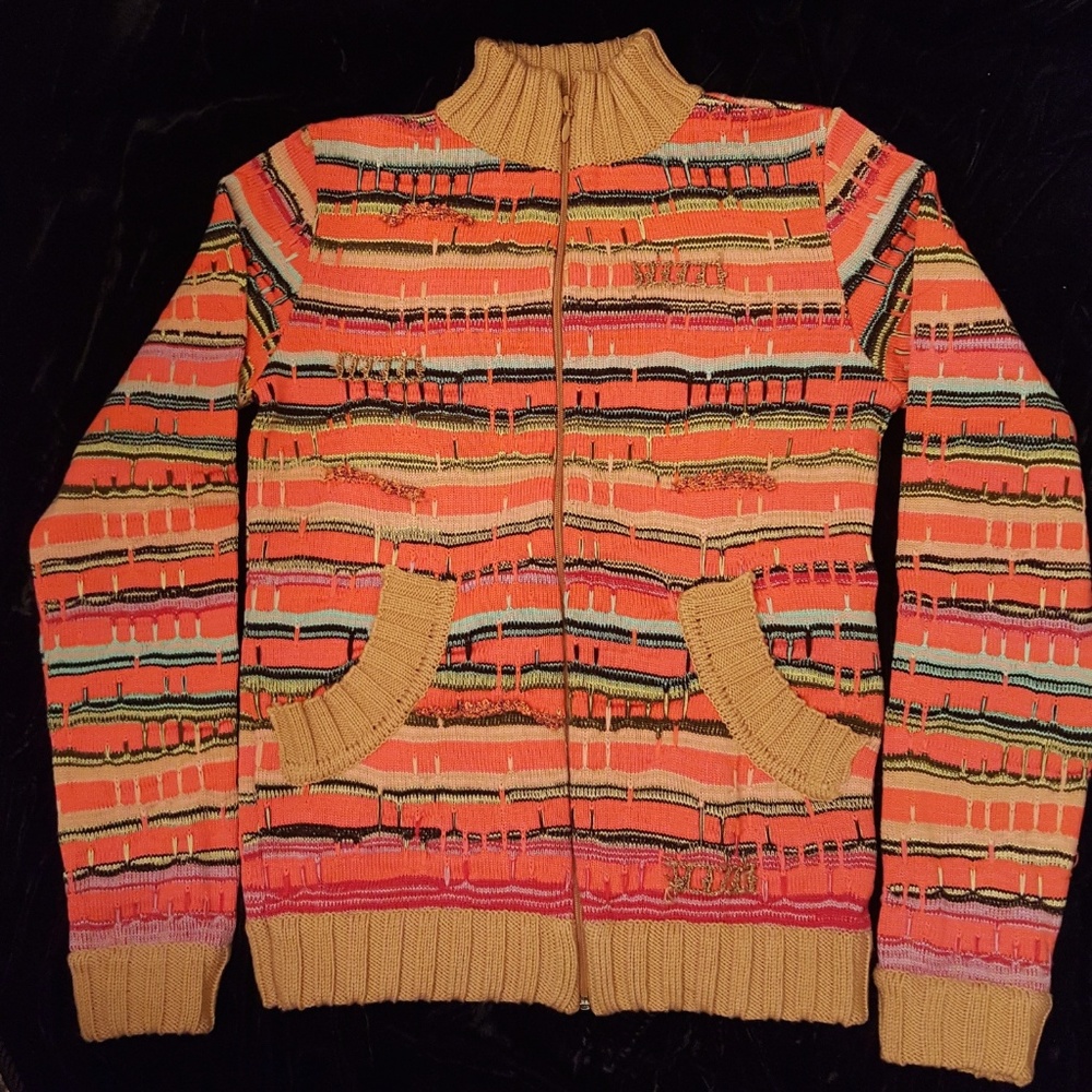 Christian LaCroix Bazaar Zippered Sweater Jacket